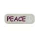 Peace beige Etikett, 1,8 x 5,2 cm