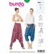 Burda 6316, Sarouel-Hose – orientalische Hose – Gummismok-Bund