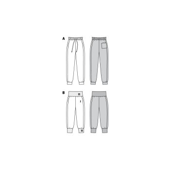 Burda 6317, Jog-Pants – Schlupfhose mit  Bündchen