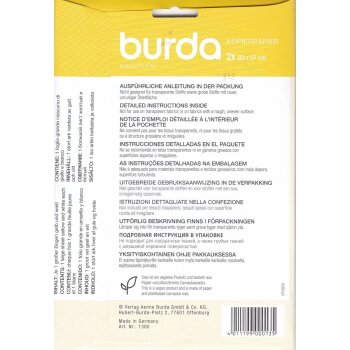 Burda Schneiderkopierpapier 83 x 57 cm gelb/weiß