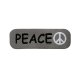 Peace grau Etikett, 1,8 x 5,3 cm