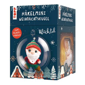 Häkelmini Weihnachtskugel "Wichtel"