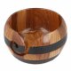 Scheepjes Yarn Bowl Teakholz-Rosenholz-Leder 15 x 9 cm