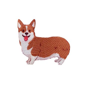 Hund Corgi, 4,5 x 5,1 cm