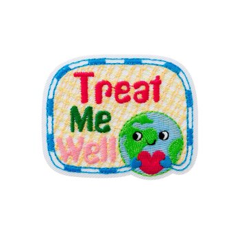 Recycl-Patch Treat me well, 4,5 x 5,6 cm